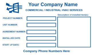 0052 Unit Information Label