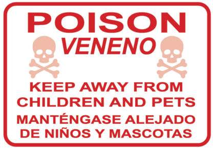 0115 Bilingual Poison Warning Label