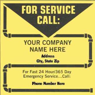 0141 Plumbing Service Stickers