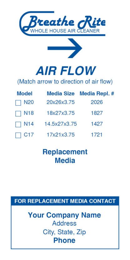 0736 hvac media replacement label