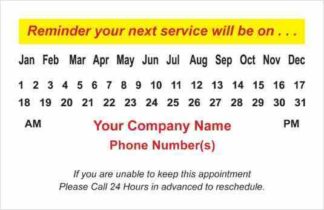 1020 Service Reminder Cards