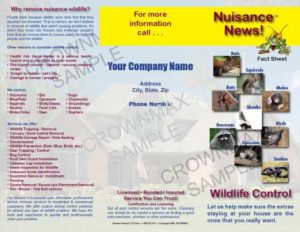 Get noticed and get results: the benefits of using brochures in your marketing strategy! 2 1215 - wildlife control brochure