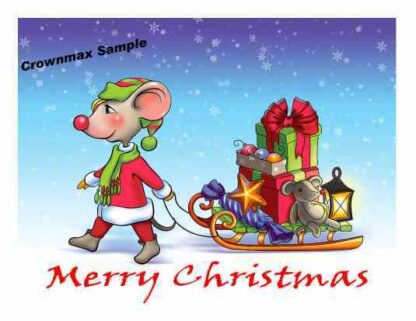 1225 merry christmas - mouse w-sled