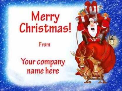 1246 merry christmas - santa & sleigh christmas cards