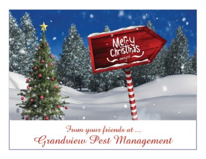 1279 merry christmas - sign personalized with your company's name