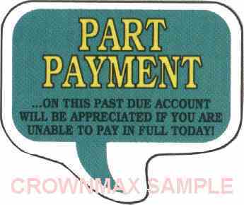 1634 part payment label