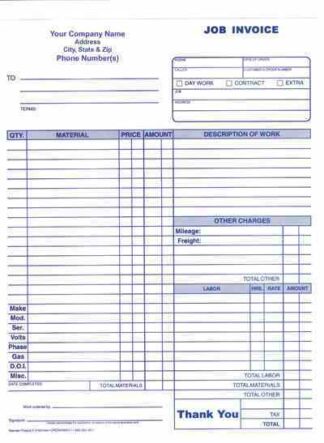 2103 Job Invoice