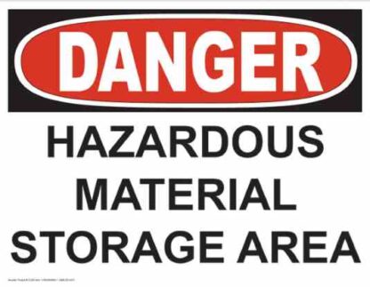 21254 danger hazardous material storage area