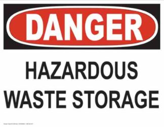 21256 Danger Hazardous Waste Storage