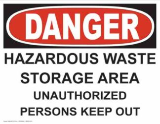 21257 Danger Hazardous Waste Storage Area