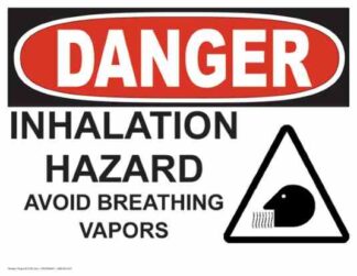 21262 Danger Inhalation Hazard with Breathing Symbol