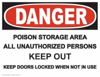 21268 Danger Poison Storage Area