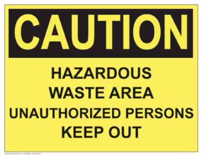 21297 caution hazardous waste area