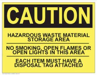 21299 Caution Hazardous Waste-No Smoking