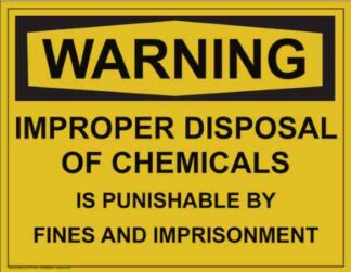 21315 Warning Improper Disposal Of Chemicals