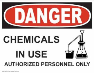 21321 Danger Chemicals In Use with Chemical Symbol