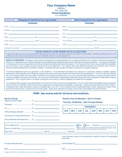2156 - mosquito / tick control service agreement