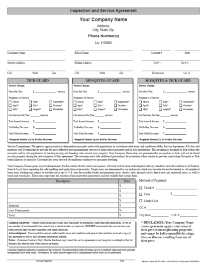 2157 - inspection and service agreement