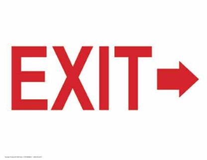 21625 exit red arrow pointing right red letters white background 1