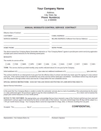 2163 - Annual Mosquito Control Service Contract