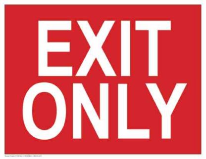 21630 exit only white letters red background 1