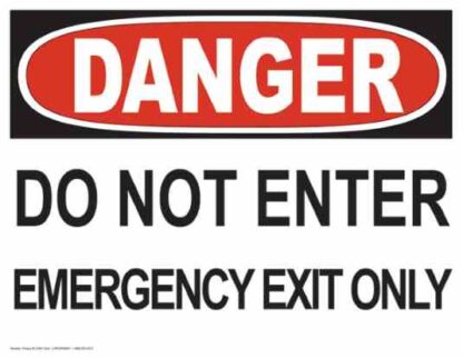 21641 danger do not enter emergency exit only 1