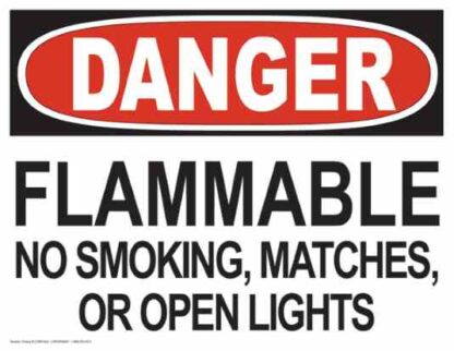 21659 danger flammable no smoking matches or open lights 1