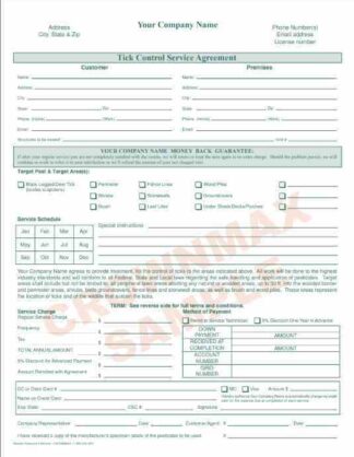 2168 Tick Control Service Agreement