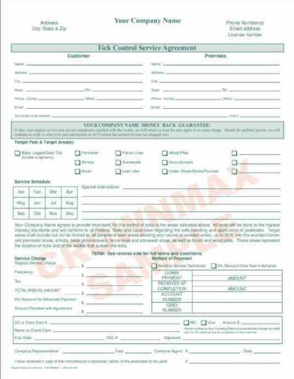 2168 tick control service agreement