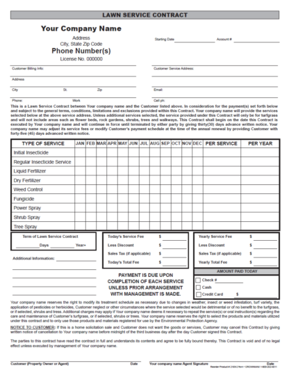 2169 - Lawn Service Contract