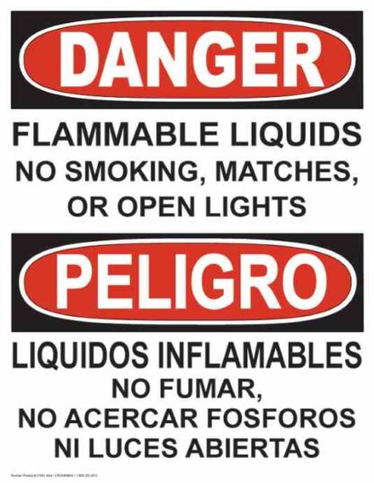 21691 danger flammable liquids no smoking matches or open lights 1