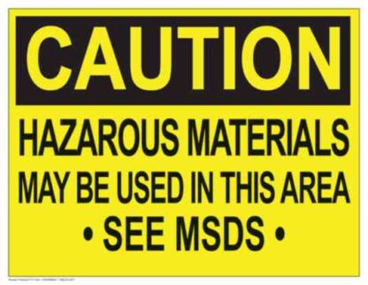21717 caution hazardous materials may be used in this area see msds 1
