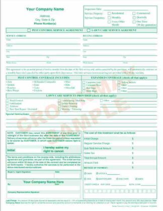 2174 Pest Control/ Lawn Service Agreement