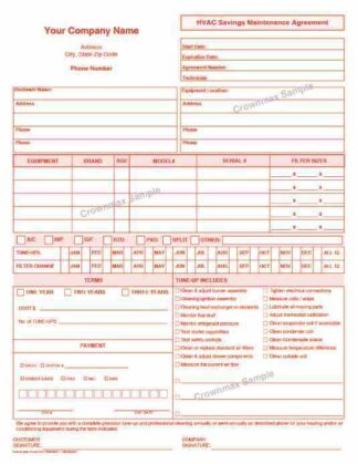 2229 HVAC Savings Maintenance Agreement