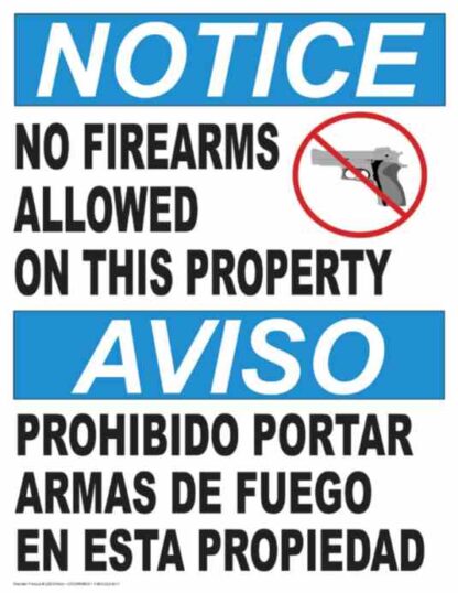 22639 notice no firearms allowed on this property 1