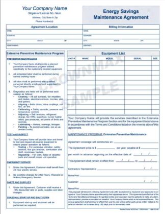 2270 Energy Savings Maintenance Agreement