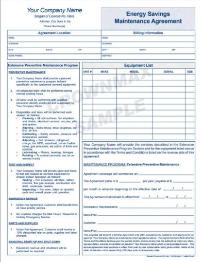 2270 energy savings maintenance agreement