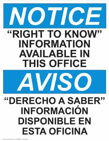 22791 notice right to know information available bilingual