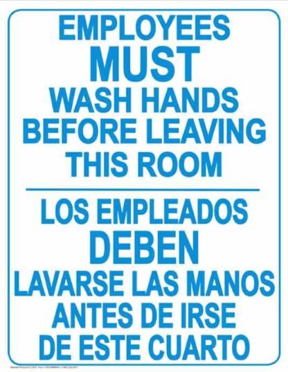 22810 employees wash hands before leaving bilingual