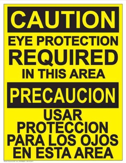 22825 caution eye protection required in this area bilingual