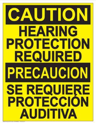 22829 Caution Hearing Protection Required Bilingual