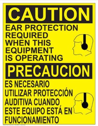 22837 Caution Ear Protection Required When Operating