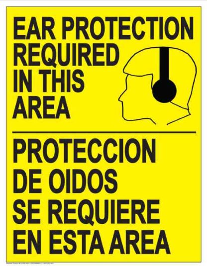 22841 ear protection required in this area (bilingual)