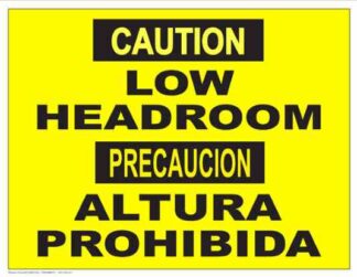 22854 Caution Low Headroom (Bilingual)