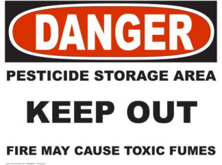 Danger Pesticide Storage Area Keep Out Sign