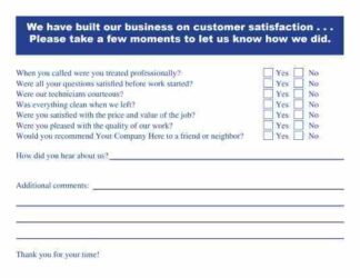 2502 Customer Survey Postcard