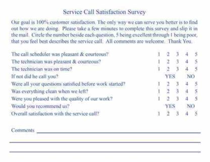2503 customer survey postcard