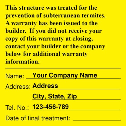 2565 Custom Label