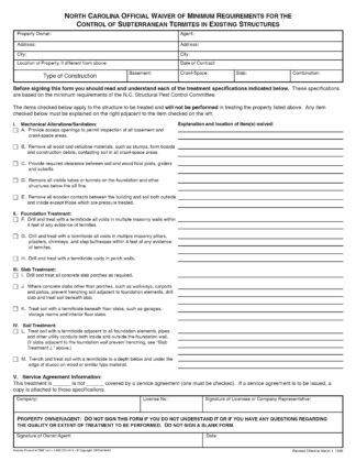 2569 NC Waiver of Minimum Requirements