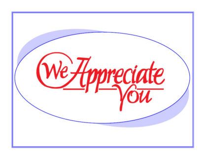 2592 we appreciate your business postcard